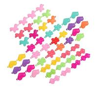 Beatifufu 50pcs Cartoon Hair Clips for Colorful Self Hinge Plastic Barrettes Assorted Designs Including Hearts Flowers and Bows Hair Decorations and Trinkets for