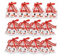 Beatifufu 50Pcs Christmas Candy Boxes Snowman Face Design Party Favor Boxes for Cookies Chocolates Treats Xmas Decoration Supplies