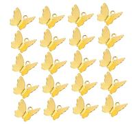 Beatifufu 50pcs Copper Butterflies Pendant DIY Hairpin Accessories for Jewelry Making Charms for Crafts and Elegant Decorations