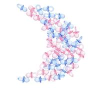 Beatifufu 50pcs Decor Pacifiers for Boys Boy Shower Favors Shower Prizes for Winners Party Favor Funny Pacifier Acrylic