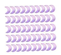 Beatifufu 50pcs Moon Charms and Glass Diy Pendants for Jewelry Making, Blue Purple Gold Flake Color, Moon Shaped Charms Accessories for Bracelet Necklace Earring Craft Supplies