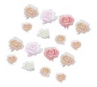 Beatifufu 50pcs Nail Flower Charms for Manicure DIY Nail Art Supplies Plastic 3d Flowers Decorations with Assorted Colours and Practical Design