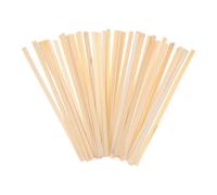 Beatifufu 50pcs Natural Weaving Material Craft Sticks for DIY Fans and Basket Weaving, Flexible Thin Flat Bamboo Strips with Easy Instructions for Art Projects and Craft Enthusiasts