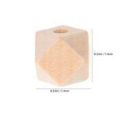 Beatifufu 50PCS Unfinished Polygon Wood Beads Natural Wooden Spacer Beads for Jewelry Making Bracelet DIY Crafts Farmhouse Decoration