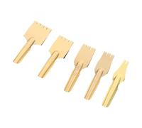 Beatifufu 5pcs Brass Tibetan Flat Head Fountain Pen Nibs Set, Creative Metal Writing Pen Points for Calligraphy and Drawing, Arts Supplies for School and Art Projects