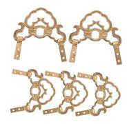 Beatifufu 5pcs Chinese Style Antique Brass Picture Frame Hooks Heavy Duty Copper Wall Mounting Hardware for Artwork Plaques Mirrors Easy Installation with Smooth Polished Surface