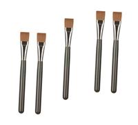 Beatifufu 5pcs Face Mask Brush Set Flat Silicone Applicator Makeup Tool for Facial Mud Masks Black Coffee Color Suitable for Daily Skincare and Beauty Routine