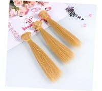 Beatifufu 5pcs Heat Resistant Straight Hair Wig for Girls Doll Diy Lottie Doll Wigs Boys and Girls