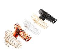 Beatifufu 5pcs Leopard Print Hair Claws Clip Slide Hair Accessories for Women Large Festival Use Random Color