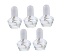 Beatifufu 5pcs Thickened Glass Alcohol Lamp Labs Heating Bottle for Laboratory Experiment Equipment Safe Flame Labs Alcohol Lamp for Educational Use Glass Burner Light for Science Projects