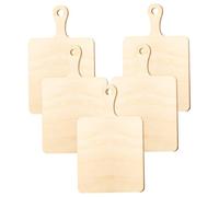 Beatifufu 5Pcs Wooden Cutting Boards for Crafts Wood Craft Supplies DIY Decoration Food Safe Simple Design
