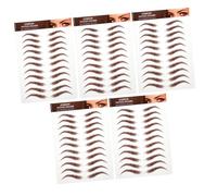 Beatifufu 5sheets Brown Eyebrow Stickers Transfers for Quick Shaping Grooming for Uneven Missing Eyebrows Easy Application Removal