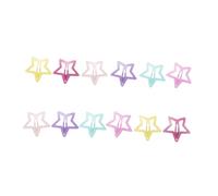 Beatifufu 6 Pair Star Hair Clips for Barrettes Assorted Bright Hairpins for Teens Birthday Party Christmas Hair Accessories