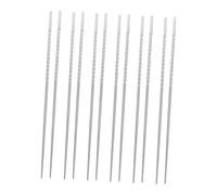 Beatifufu 6 Pairs Long Stainless Steel Cooking Chopsticks Food Grade Heat Resistant Chopsticks with Non Slip Threaded Design for Hot Pot Frying Noodles and Multipurpose Kitchen Use