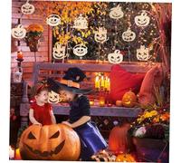 Beatifufu 60PCS DIY Wooden Halloween Hanging Decorations Premium Wood Crafts Pendants with Funny Spooky Designs for Horror Parties Home and Bar Decor Selfie Props for Family and Friends