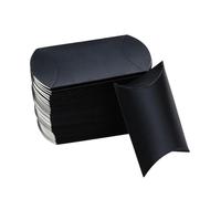 Beatifufu 60Pcs Kraft Paper Pillow Boxes with Rope Black Candy Favor Containers Portable Party Favor Candy Bags for Wedding Christmas Home Decoration