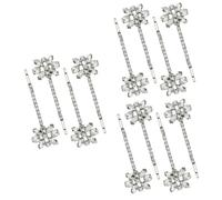 Beatifufu 6pairs Rhinestones Flower Hairpins Bobby for Women and Girls Elegant Hair Accessories Shiny Floral Design for Daily Wear and Special Occasions