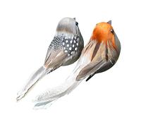 Beatifufu 6pcs Artificial Sparrow Bird Clips, Simulation Sparrow Models for Diy Crafts and Home Garden Decor, Lightweight Decorative Birds for Spring and Outdoor Use