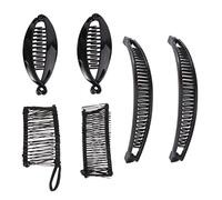 Beatifufu 6pcs Banana Hair Clips Set Retro Fishtail Hair Combs for Women Essential Styling Tools
