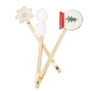 Beatifufu 6pcs Christmas Bobby for Women Metal Hair Clips Xmas Theme Design Hair Accessories for Parties Banquets and Special Occasions