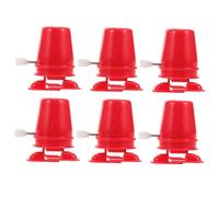 Beatifufu 6pcs DIY Clockwork Walking Robot Kit Educational Arts Crafts for Battery Fun Enhance Creativity Problem Solving Skills Red Color