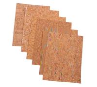 Beatifufu 6pcs DIY Printed Artificial Leather PU Cork Material for Crafts Jewelry Hats Bags Headbands Shoes Accessories