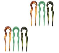 Beatifufu 6pcs Elegant u Shaped Hair Sticks for Long Hair Gems Decorative for Buns