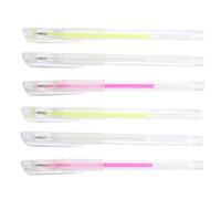 Beatifufu 6pcs Eyebrow Positioning Marking Pens for Precise Brow Mapping Fine Tip Portable Markers in White Pink Fluorescent Green Non-fading Makeup Tool for Beginners and Professionals