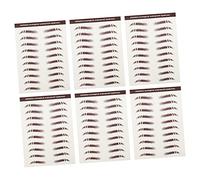 Beatifufu 6pcs Hair-like Eyebrow Stickers for Easy Makeup Lasting Adhesion for Sparse Over-plucked Brows Artificial Eyebrow Transfers for Women