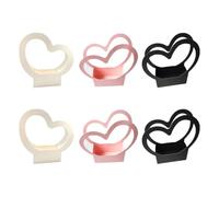 Beatifufu 6pcs Heart Shaped Bouquet Boxes Kraft Paper Flower Boxes Wear Resistant Multifunctional Elegant and Romantic Style Suitable for Florists and Home Use Random Color