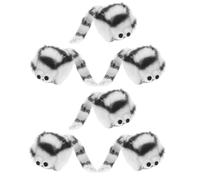 Beatifufu 6pcs Interactive Plush Mouse Cat for Indoor Pet Entertainment, Realistic Lifelike Mouse Shape with Comfortable Touch, for Interactive Kitten Play and Self-playing Fun