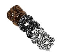 Beatifufu 6pcs Leopard Hair Scrunchies Hair Ropes Stylish Polyester Spandex Ponytail Holders for Women Girls Suitable for Photo Shoots Dancing