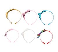 Beatifufu 6pcs Mermaid Sequins Headband Adorable Fish Tail Hair Accessories for Parties Comfortable and Lightweight for Girls Birthday Celebrations and Dress-up