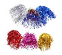 Beatifufu 6PCS Metallic Foil Tinsel Wigs Multicolor Lightweight Breathable Cosplay Party Hair Accessories for Women Men Festival Costume Headwear