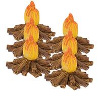 Beatifufu 6Pcs Miniature Fire Model Ornament Realistic Fake Campfire Props for Micro Landscape DIY Gardening and Party Decorations for Home Decor and Creative Scenes