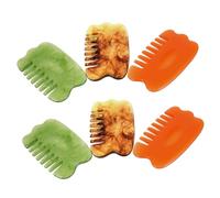 Beatifufu 6PCS Multifunctional Gua Sha Massage Comb for Scalp Face and Body Smooth Surface Relief Tool for Headache Sciatica and Premenstrual Portable Lightweight Manual Massage Tools