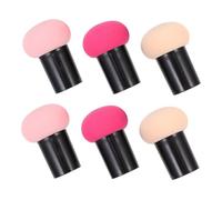 Beatifufu 6pcs Mushroom Makeup Sponge Set Versatile Dry Wet Foundation Puff for Smooth Blending and Precision Application for Cream Makeup and Eyeshadow Use