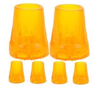 Beatifufu 6Pcs Non-Slip Crutch Replacement Tips Anti-wear Cane Pads Shock Absorbing Walking Stick Pole End Caps for Elderly Mobility Aid
