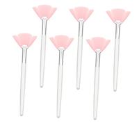 Beatifufu 6Pcs Pink Fan Makeup Brush Flexible Soft Bristles Contouring Cheeks Highlighting Blending Face Brushes for Women Professional Cosmetic Tools