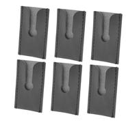 Beatifufu 6pcs PU Leather Travel Pouch Safety Head Cover for Men Grooming Accessories Compact Double Edge Butterfly Protector Case Compatible with Manual Closed and Butterfly Style Heads