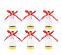 Beatifufu 6Pcs Sparkling Wine Bottle Shaped Favor Boxes Red and Gold Candy Containers Wedding Party Packaging for Celebration Events