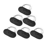 Beatifufu 6pcs Travel Sleep Masks Eye Shades Soft Cotton Eye Mask Covers Elastic Strap Light Blocking for Outdoor Camping and Rest