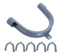 Beatifufu 6pcs U Shaped Drain Hook for Washing Machine Drain Hose and Pipe Holder Plastic Machine Hose Hanger Providing Stable Support for Laundry Room Organization