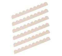 Beatifufu 6pcs Unfinished Wood Trim Scalloped Edge Decorative Moulding for DIY Crafts Natural Wood Strips for Wall Cabinet Shelf Borders Indoor Rustic Home Decor
