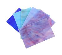Beatifufu 6Pcs Water Ripple Cathedral Glass Sheets for DIY Stained Glass Crafts Mosaic Tiles Art Supplies for Church Home Office Projects