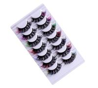 Beatifufu 7pairs Individual Cluster Lashes Russian Curl Eyelashes Extensions Fake Lashes for Women Cosplay Strip Pre-glued