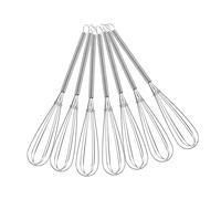 Beatifufu 7pcs Hair Dye Mixer Hand Egg Mixer Better Balloon Whisk Manual Egg Balloon Spring Whisk Hand Cream s Color Dye Tools Mini Stainless Steel Milk