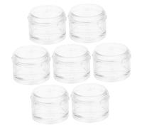 Beatifufu 7pcs Mini Stackable Medicine Organizer Rotating Weekly Pill Box Portable Sealed Container for Travel Home Use Plastic Storage for Vitamins and Small Accessories