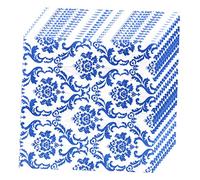 Beatifufu 80 Sheets Printed Paper Napkins for Parties and Weddings Decorative Chic Floral Design Festive Banquet Tableware for Holiday Celebrations and Daily Entertaining