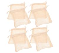 Beatifufu 8Pcs Cotton Soap Bags Drawstring Mesh Foaming Storage Pouches for Face Washing Makeup Removal Gentle Exfoliating Bathroom Organizer